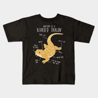 Anatomy of a Bearded Dragon Kids T-Shirt